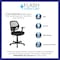 Flash Furniture Mesh Task Chair, Black LF-118P-T-BK-GG - alternate 7